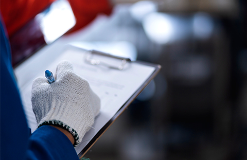 female engineer hand