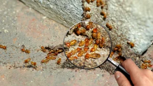 termites walk in the nest